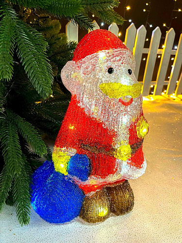 													Светодиодная фигура Дед Мороз красный 30 см акрил 35-40-4 фото 2